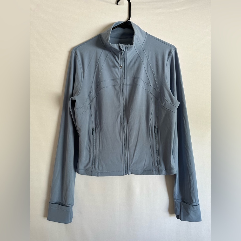 Lululemon Nulu Cropped Women's Define Jacket Blue Willow Size 14